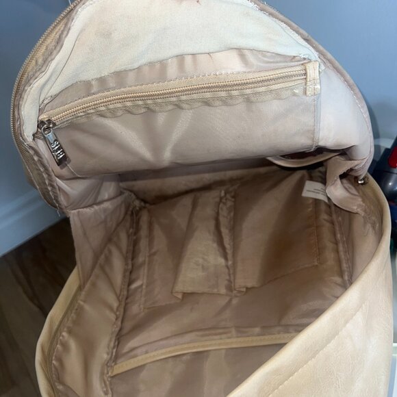 BEIS - The 2-in-1 Faux Leather Backpack In Beige - Picture 16 of 16